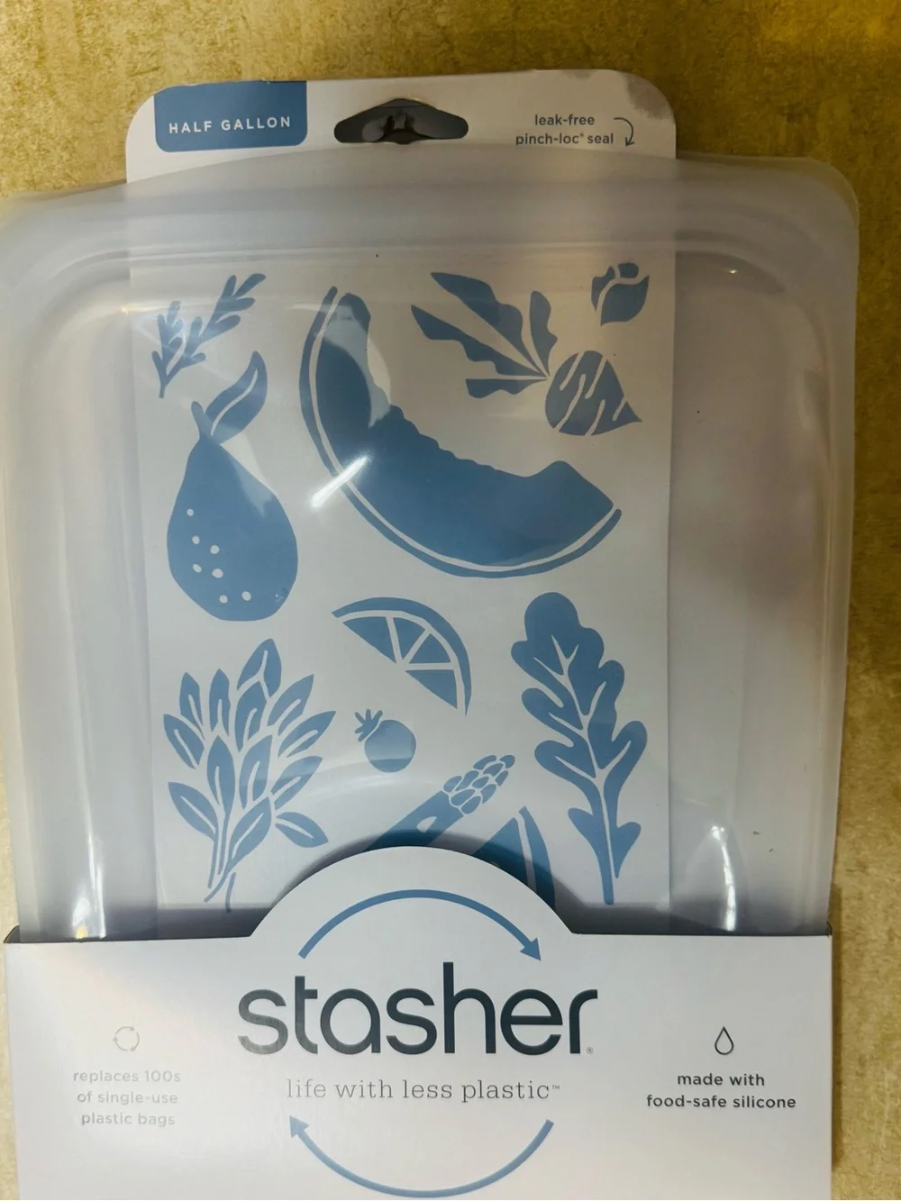 Stasher™ Silicone Reusable  1/2 gallon, 2 Cup Bowl, 3 Sandwich and 1 snack